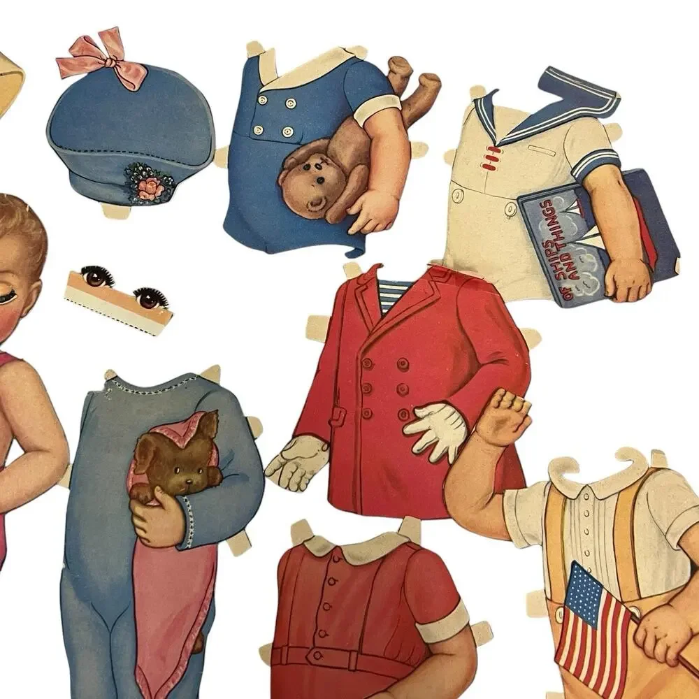 Vtg Winkie & Blinkie Paper Dolls Flutter‎ Eyes 13